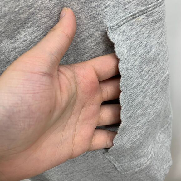 Victorias Secret Sport Mesh Panel Hoodie Womens XS Scalloped Edge Pockets Jacket - Picture 7 of 16